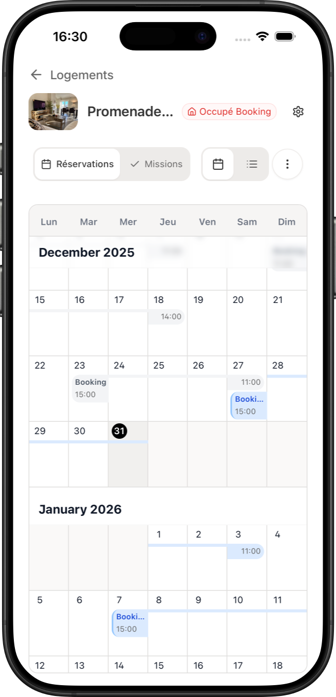 Aperçu de l’application iPhone Calensi